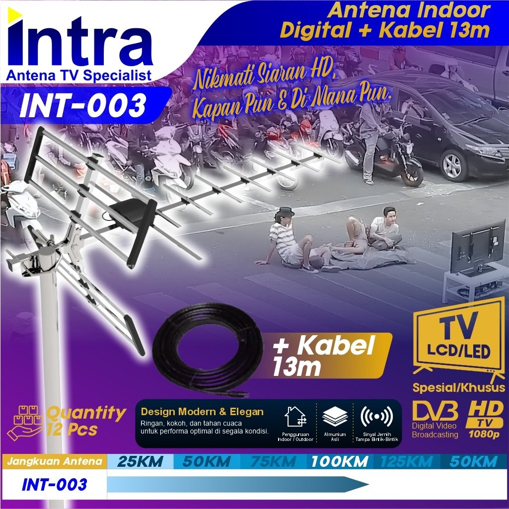 Antena TV Digital Indoor Outdoor Intra