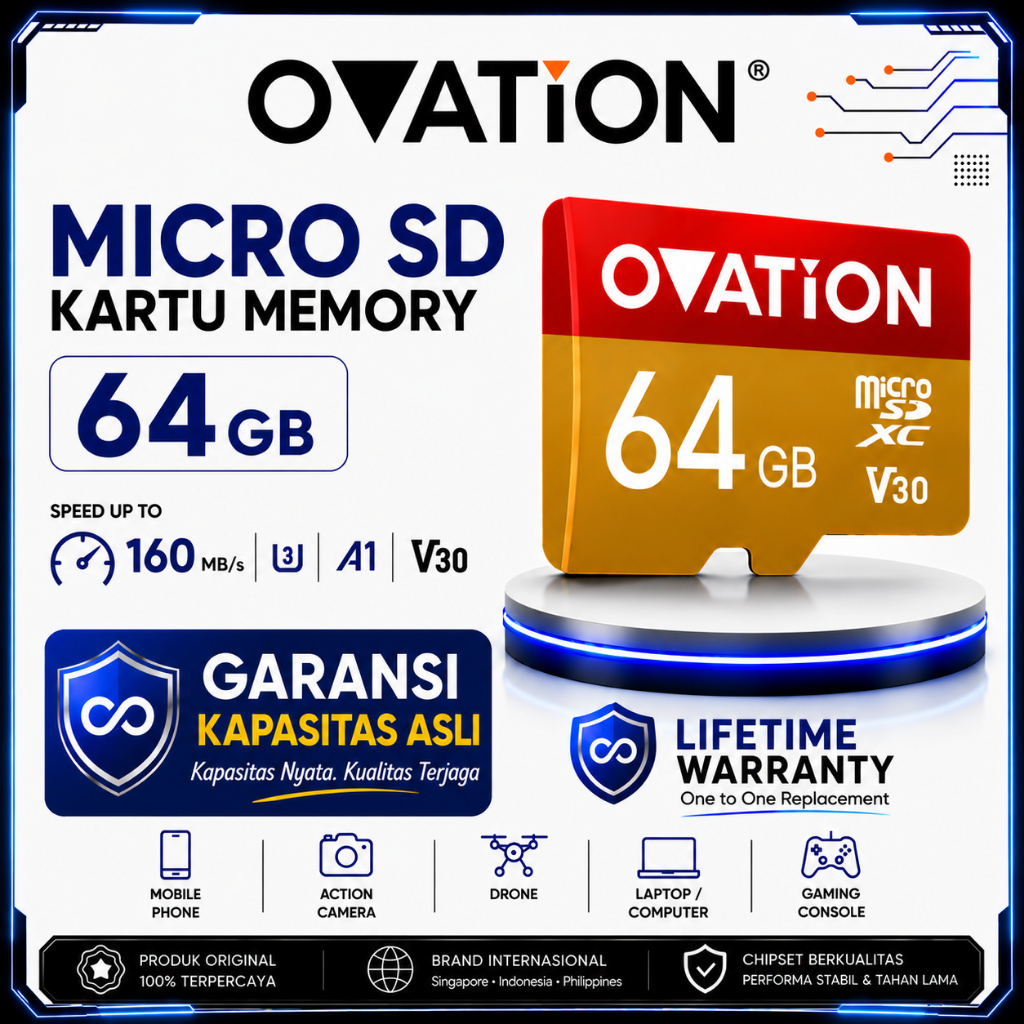 Kartu Memori MicroSD 64GB 128GB Kecepatan Tinggi untuk Kamera dan HP