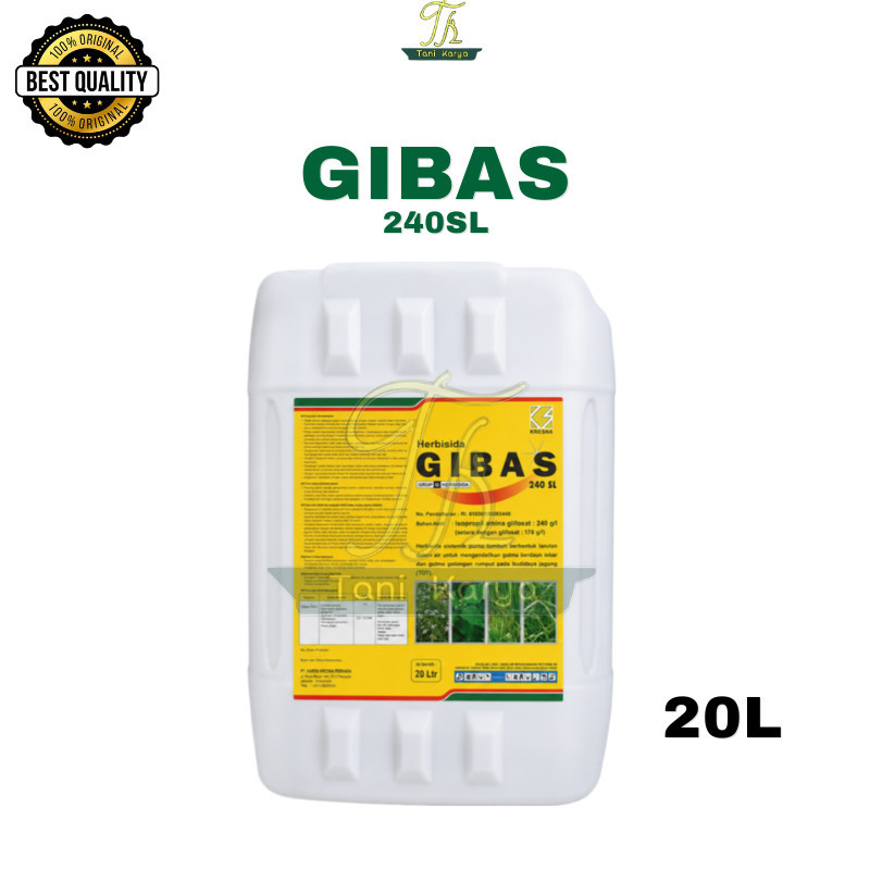 HERBISIDA GIBAS 240 SL 20 LITER - OBAT PEMBASMI RUMPUT & GULMA