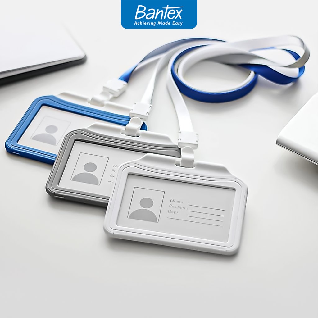 Bantex ID Card Holder Dual Side Landscape / Portrait Pilihan Warna Lengkap 888X