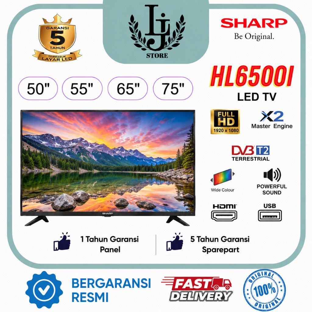 TV LED SHARP FULL HD TYPE HL6500I-50INCH/55INCH/65INCH/75INCH-TV LED SHARP