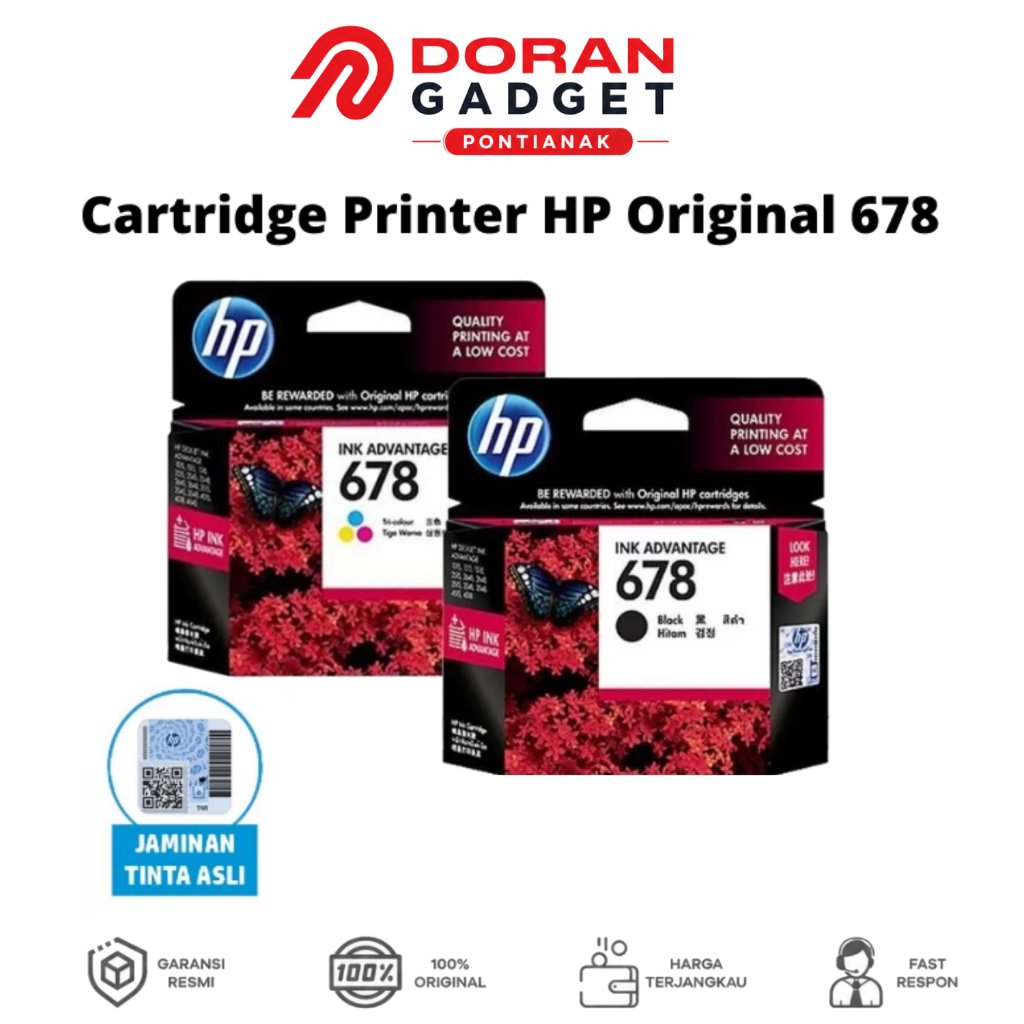 Tinta Printer HP Original 678 Cartridge Original