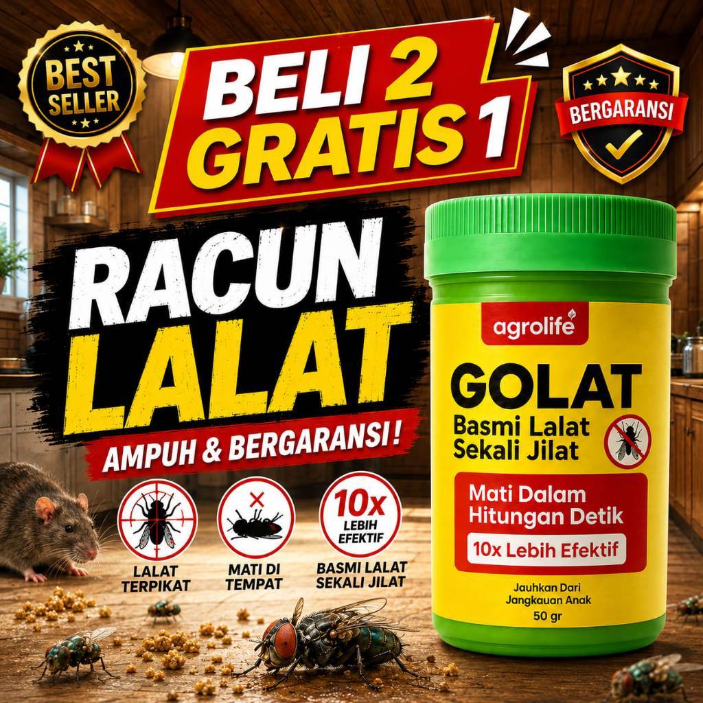 AGROLIFE Racun Lalat Paling Ampuh No 1 | Obat Pembasmi Lalat di Rumah & Kandang Ayam