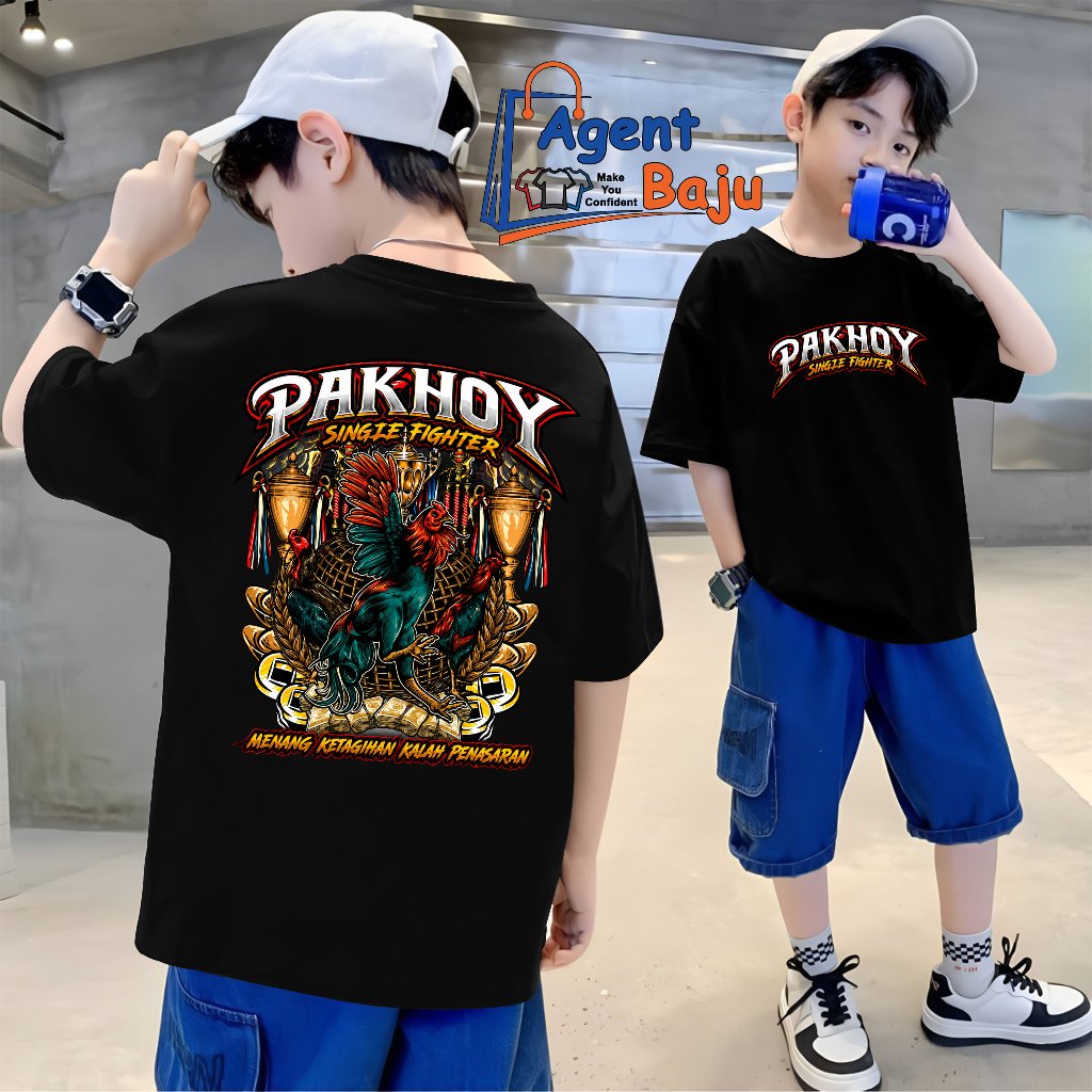 Kaos Anak Ayam Petarung Thailand Pama Pakhoy Bangkok Jago - Baju Ayam Aduan Single Fighter Menang Ke