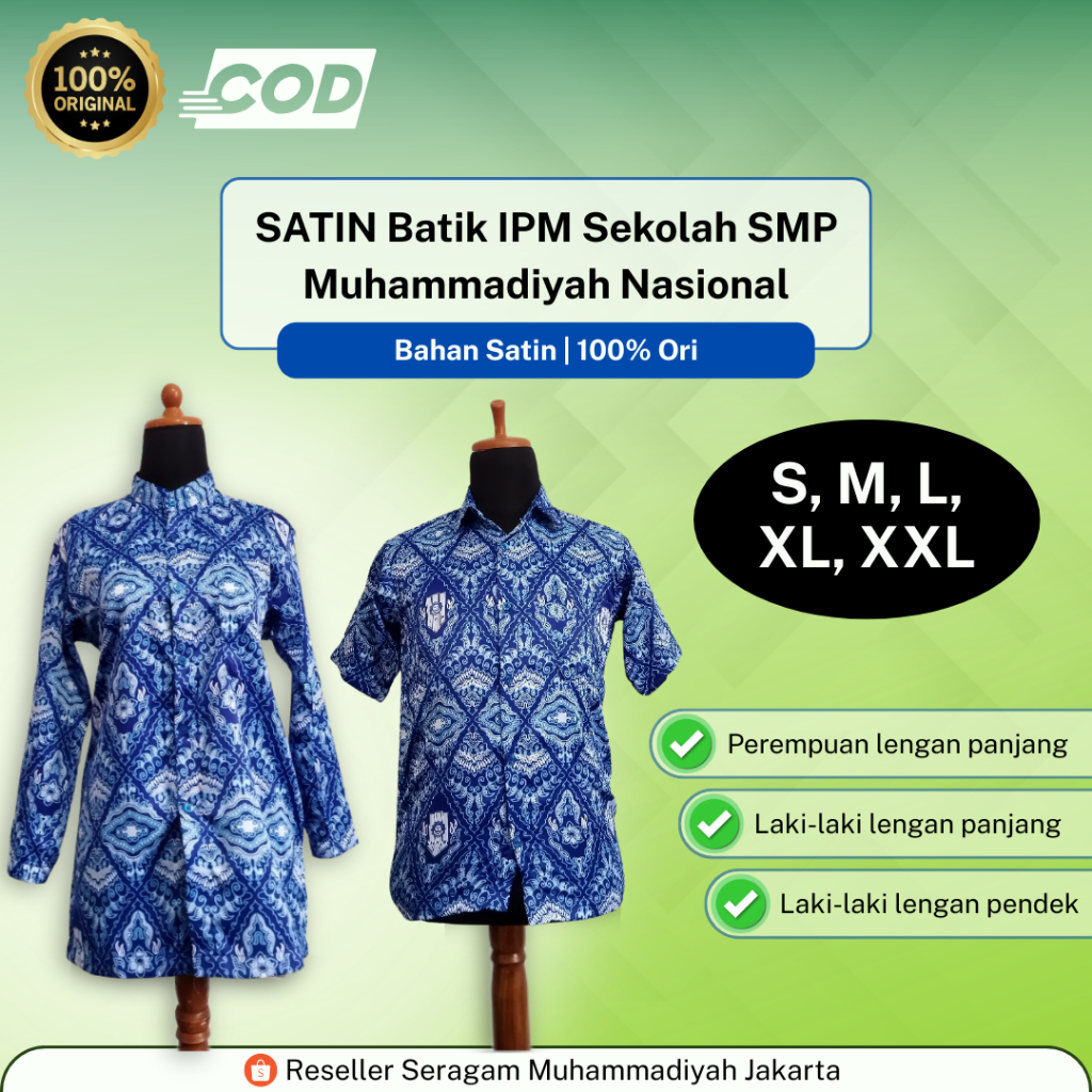SATIN Seragam Batik IPM SMP Muhammadiyah Nasional
