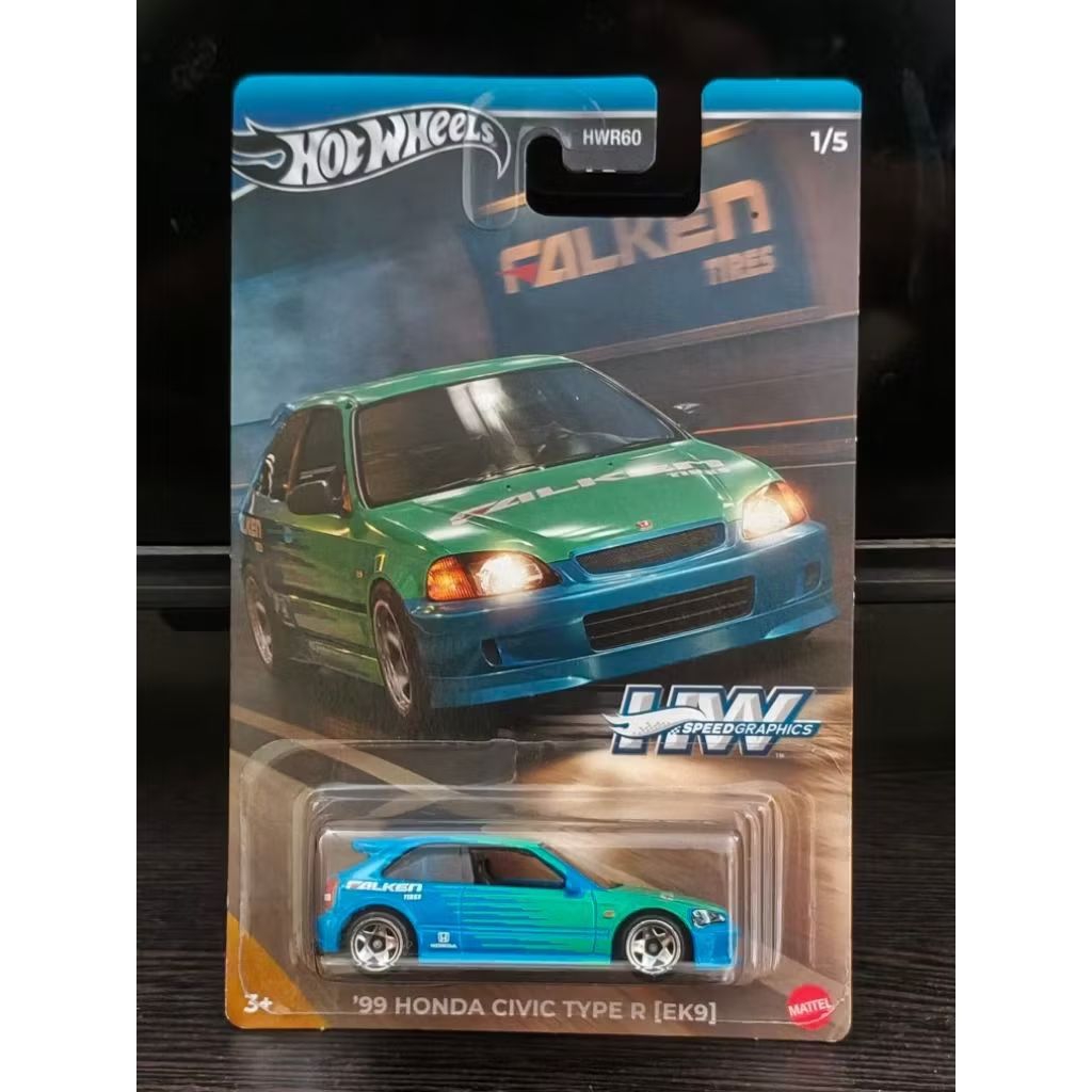 Hot Wheels 99 Honda Civic Type R Falken