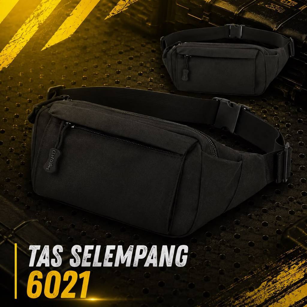 [T.6021] Tas Pinggang Pria Model Terbaru/ Tas Pinggang Pria Tactical/ Tas Selempang Pria/ Tas Model 
