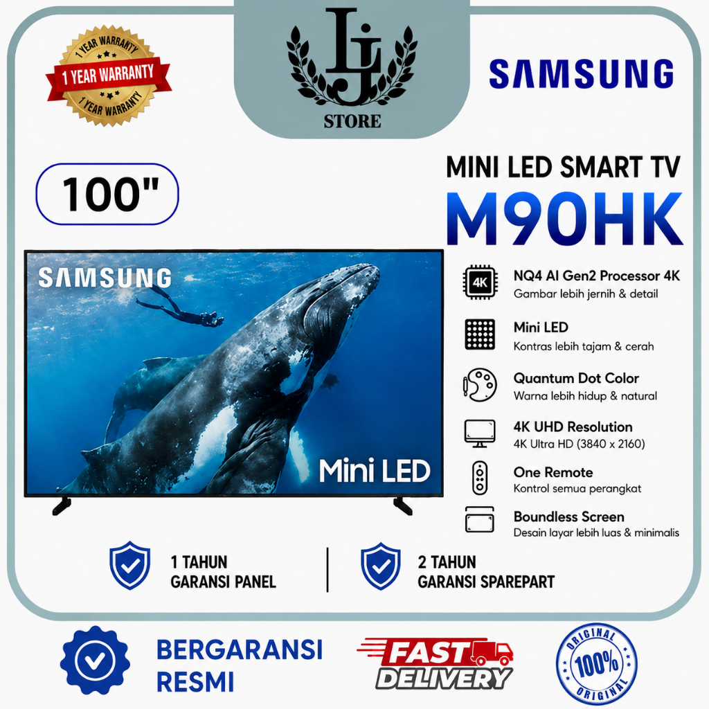 TV Samsung Miniled 4K Smart Tv-100M90HK/100Inch-Smart Tv Miniled 4k