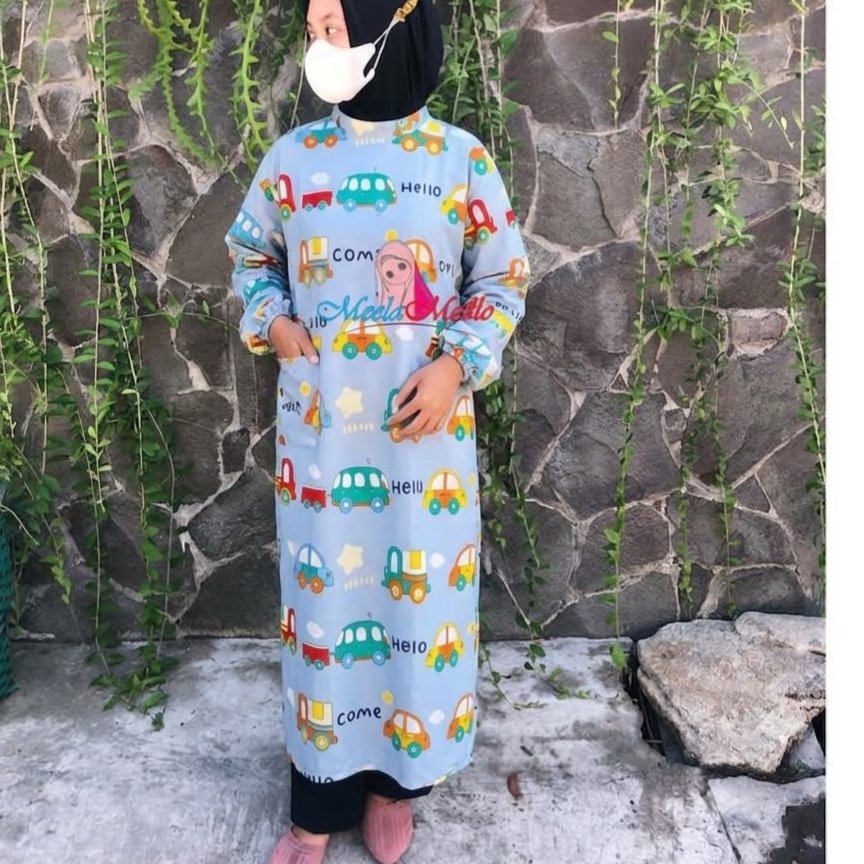 Surgical gown taslan premium / gown waterproof/ apd gown motif custom size waterproof