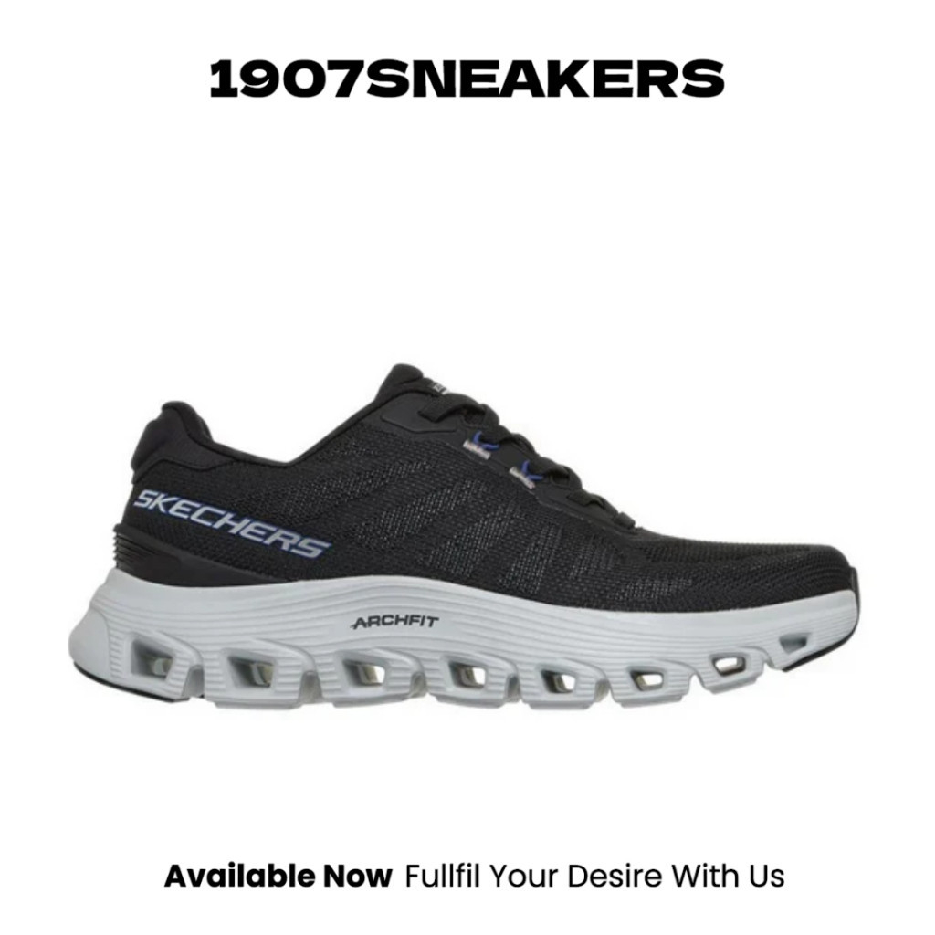 Sepatu Training Pria Skechers Arch Fit Glide-Step Wave - Black SKE233488BKB