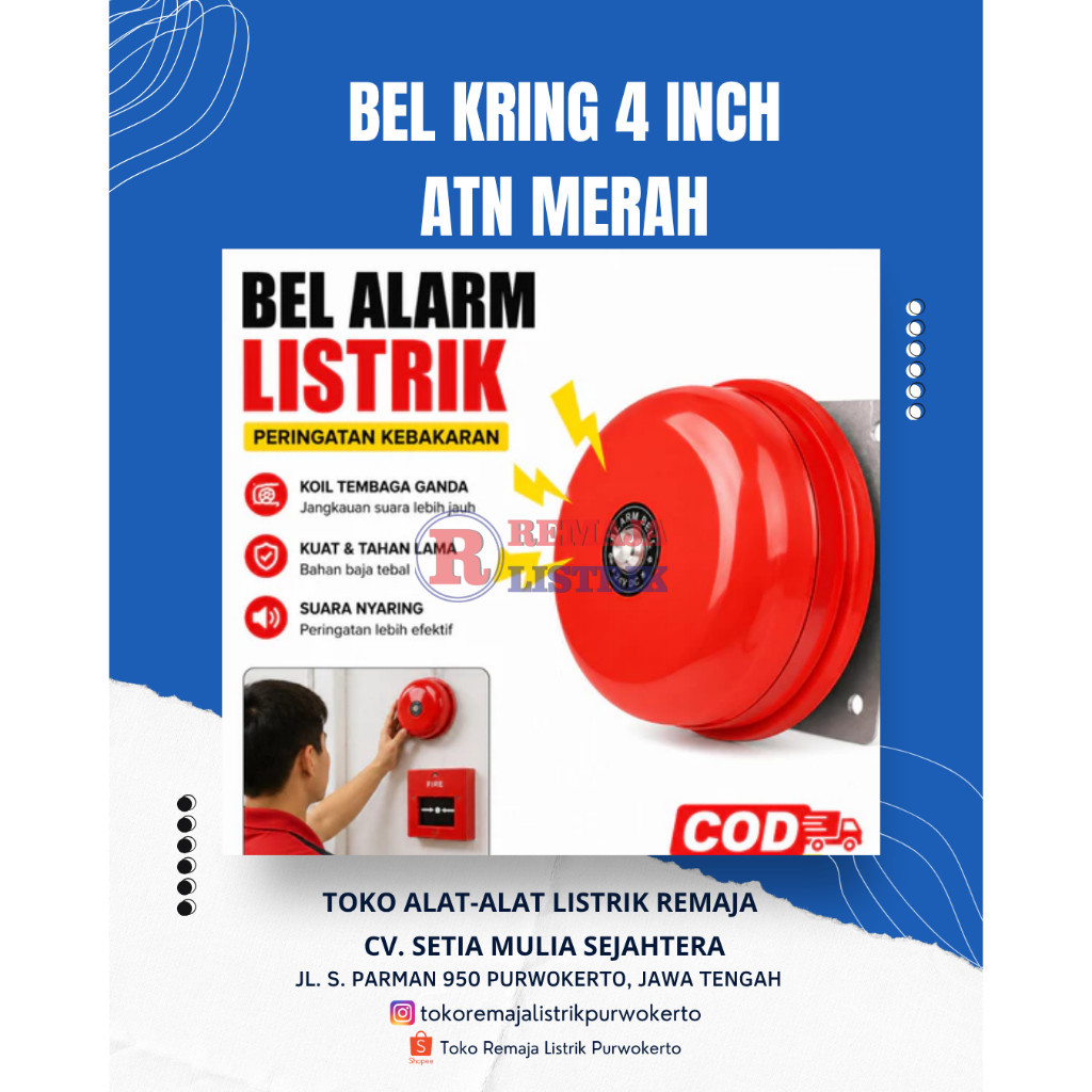 Bel Kring Alarm Sekolah 4 Inch AC 220V ATN