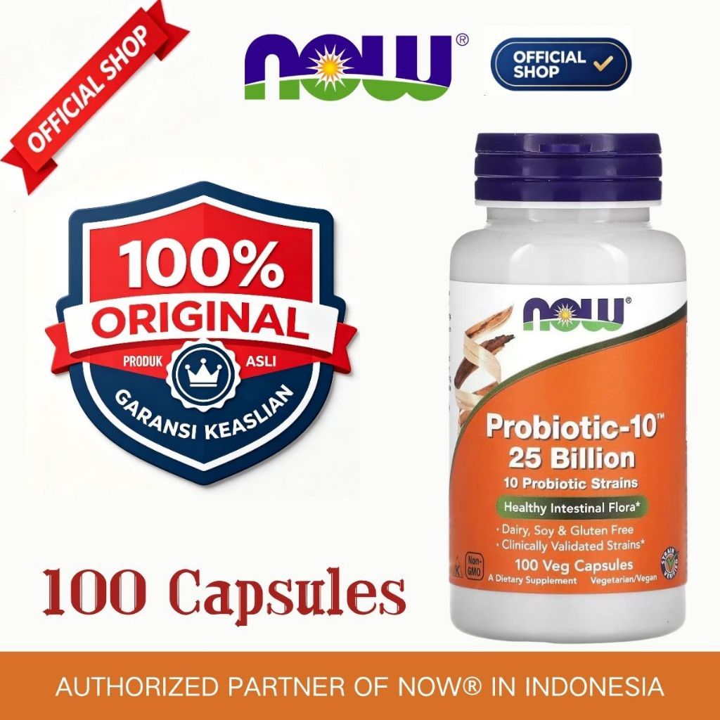 Now Foods NowFoods Probiotic-10 Probiotic 10 25 Billion 100 Veg Vitamin Probiotik