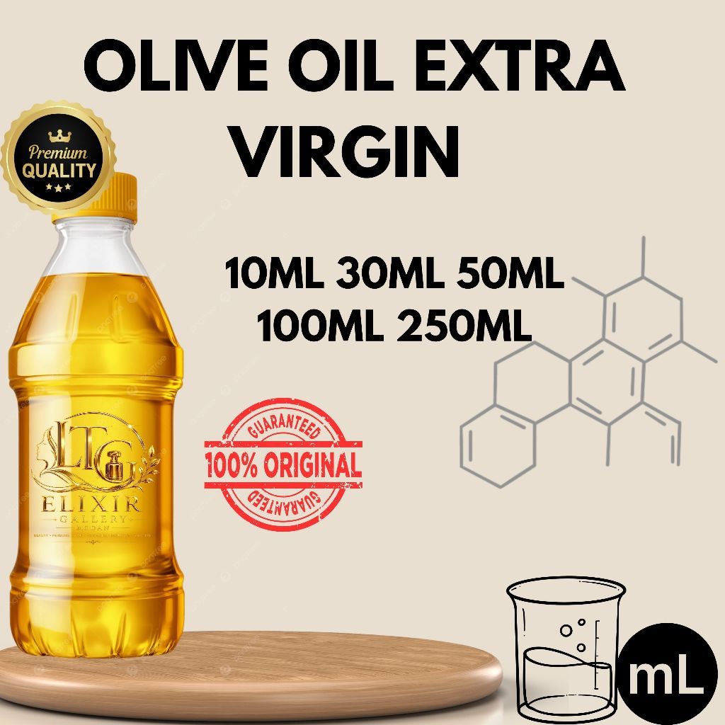 MINYAK ZAITUN EXTRA VIRGIN OLIVE OIL 50ML Food Grade Premium Extra Virgin Olive Oil EVOO Natural Oli