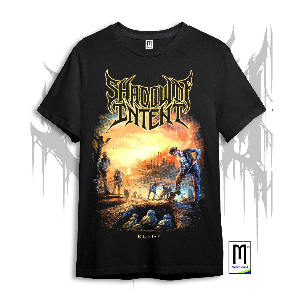 KAOS T-SHIRT SHADOW OF INTENT ELEGY | TAG MERCHONS | KAOS BAND
