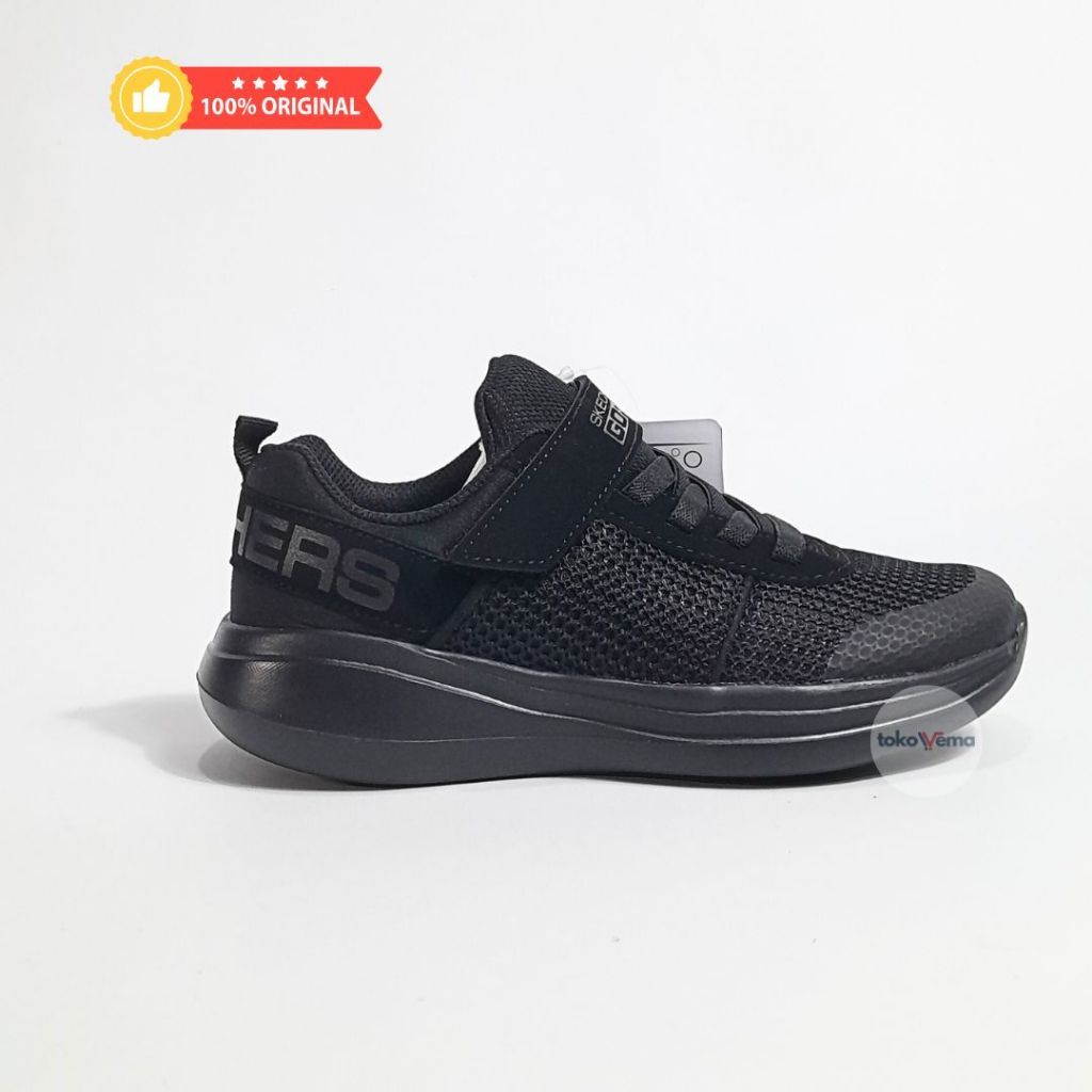 SKE GO RUN FAST - Sepatu Anak Laki-laki Tanpa Tali Strap Atas - Black (97877L)