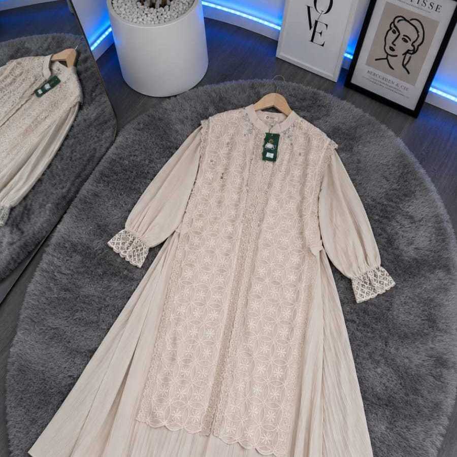 Gamis Rompi Brukat-Gamis Kondangan-EXTU ORI-Gamis ibu ibu-Gamis Formal