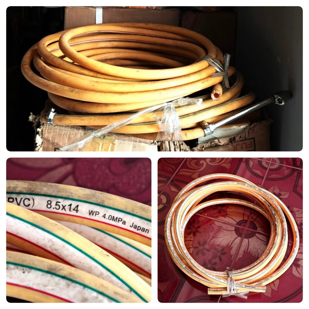 (GARASI) SELANG ANGIN KOMPRESOR PVC tekanan tinggi tipe high pressure air hose  Bekas pakai tidak ja