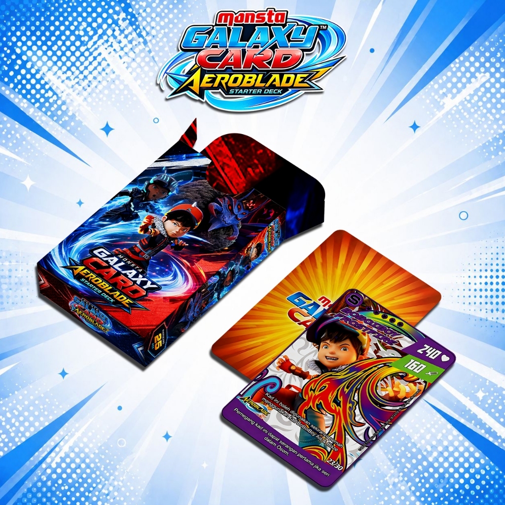 KARTU BOBOIBOY MONSTA GALAXY CARD AEROBLADE STARTER DECK UNOFFICIAL