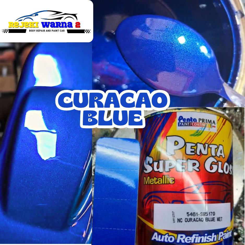 Cat Biru Metalic NC CURACO BLUE Met -Cat Mobil Motor Sepeda