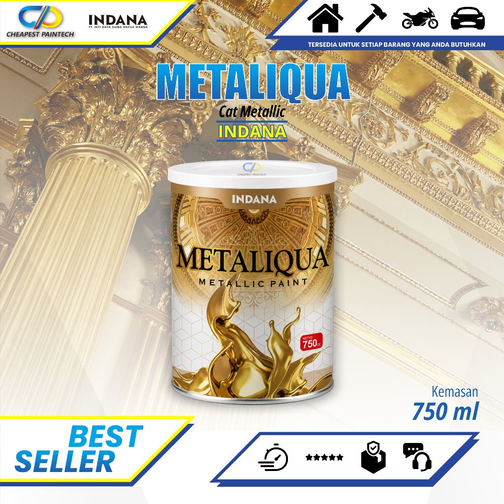 Cat Emas Cat Metaliq Cat Metaliqua 750cc campuran air