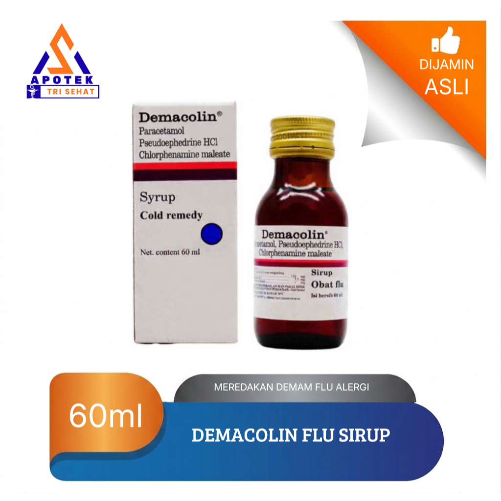 DEMACOLIN SIRUP ANAK DEMAM FLU ALERGI 60ML