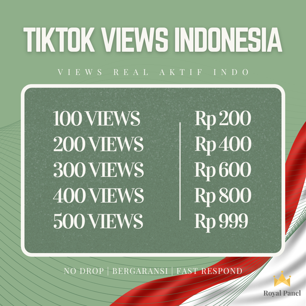 Tiktok View Indonesia Real Permanen - TERMURAH