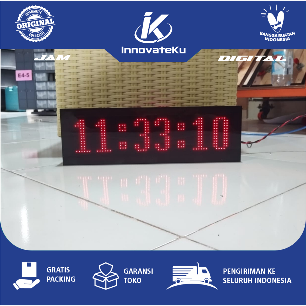 JAM DIGITAL NTP PANEL P4.75  MERAH SETTING WIFI