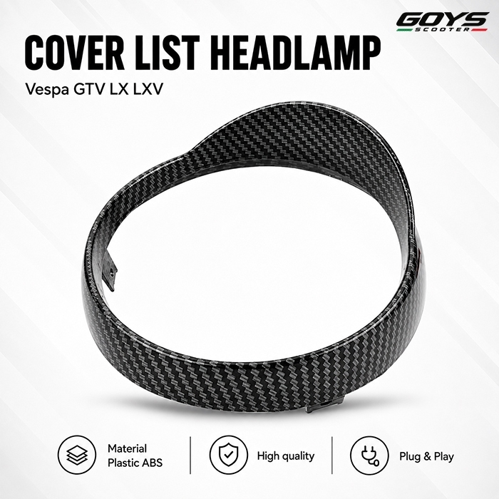 Cover List Headlamp Lampu Depan vespa GTV LX LXV