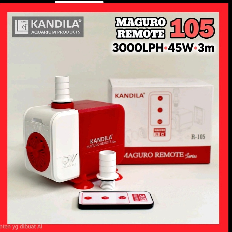 Pompa Kandila MAGURO REMOTE 105 3000 LPH akuarium kolam