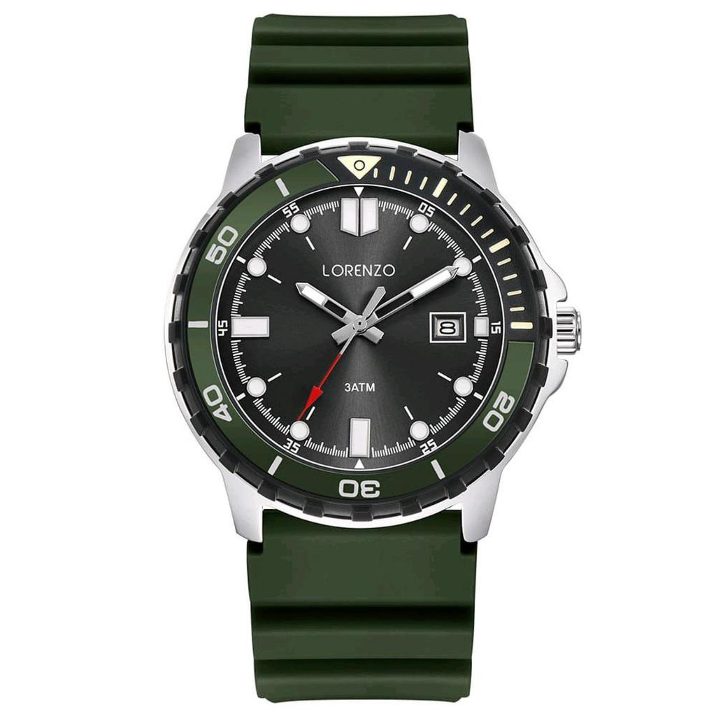 LORENZO 6107 Jam Tangan Pria Analog Rubber Original