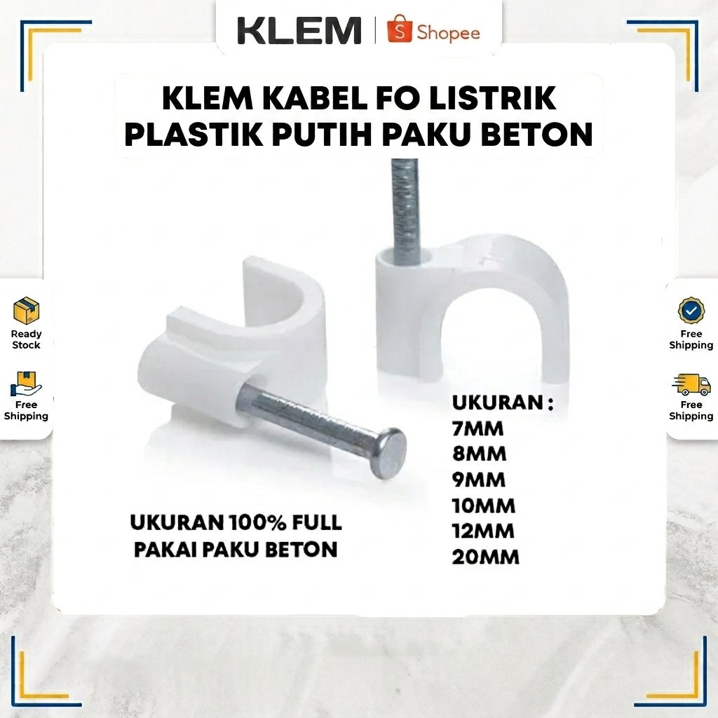 KLEM KABEL FO LISTRIK PAKU BETON