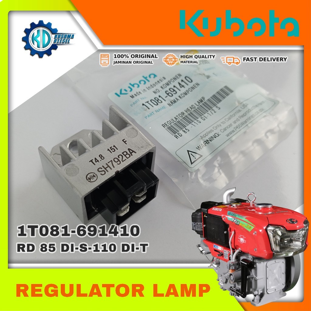 REGULATOR LAMP RD 85 DI-S-110 DI-T - KIPROK LAMPU - SPAREPART DIESEL KUBOTA ORIGINAL