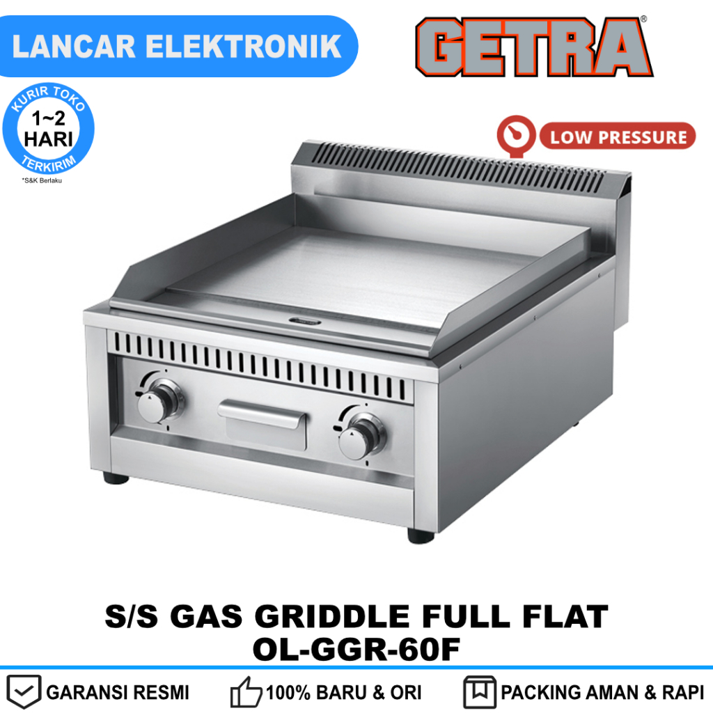 Gas Griddle GETRA Full Flat Griddle OL-GGR-60F - Stainless Steel