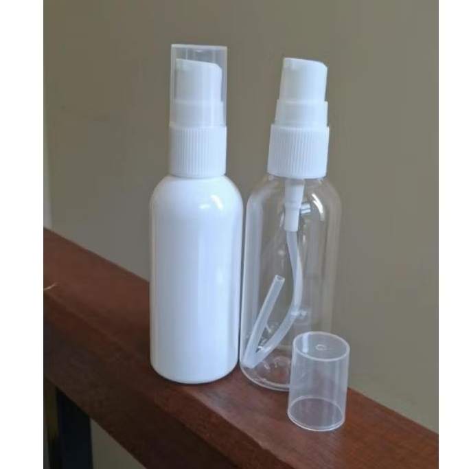Botol 60 ml pet plastik putih,bening pump tutup pump putih