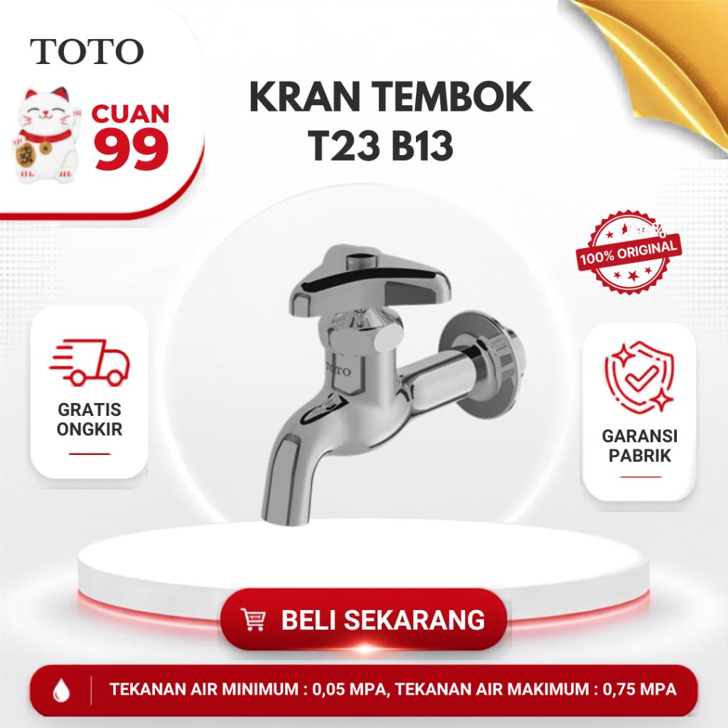 Kran Tembok TOTO T23 B13 / T23B13 ORIGINAL