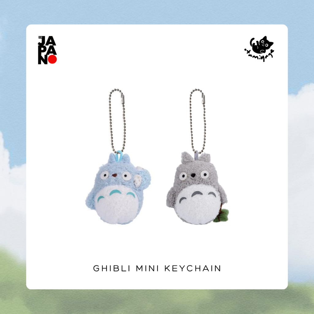 [IMPORT JAPAN] Studio Ghibli Collectible Keychain Plush Plushie Boneka Gantungan Kunci Totoro Ponyo 