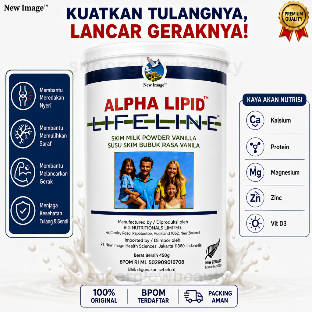 Susu Bubuk Susu Lifeline Alpha Lipid Kolostrum Kalsium Vitamin Mineral BPOM Resmi Original BPOM