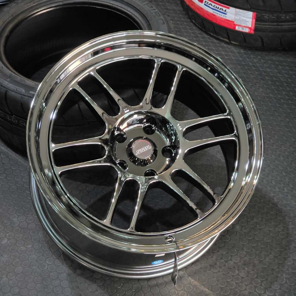 velg racing ring 18 ENKEI RPF1 FACE 2 BLACK CROME SSW ORIGINAL THAILAND ET 15 velg mobil r18 Innova 