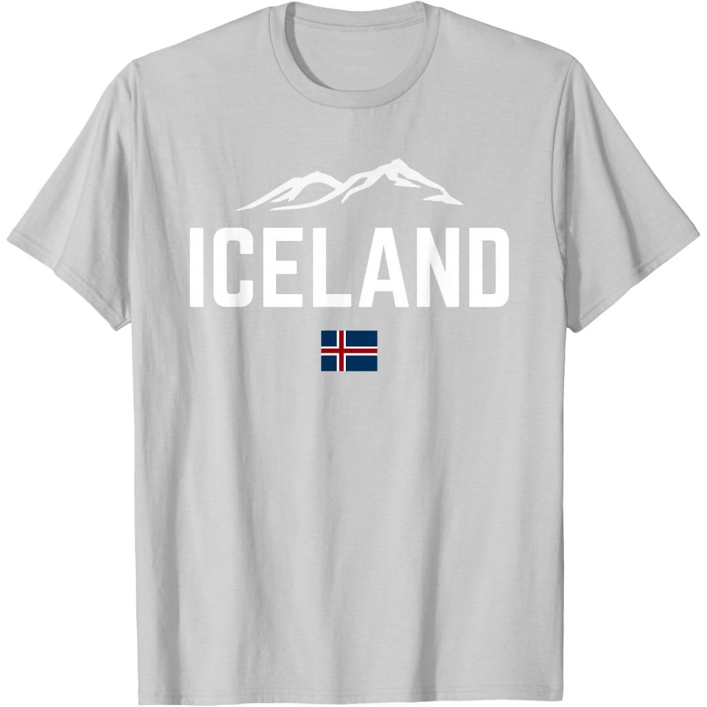 Iceland Flag Vintage  Men Women Kids  Iceland T-Shirt