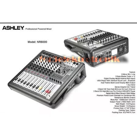 power mixer ashley nr 8000 / nr8000 original
