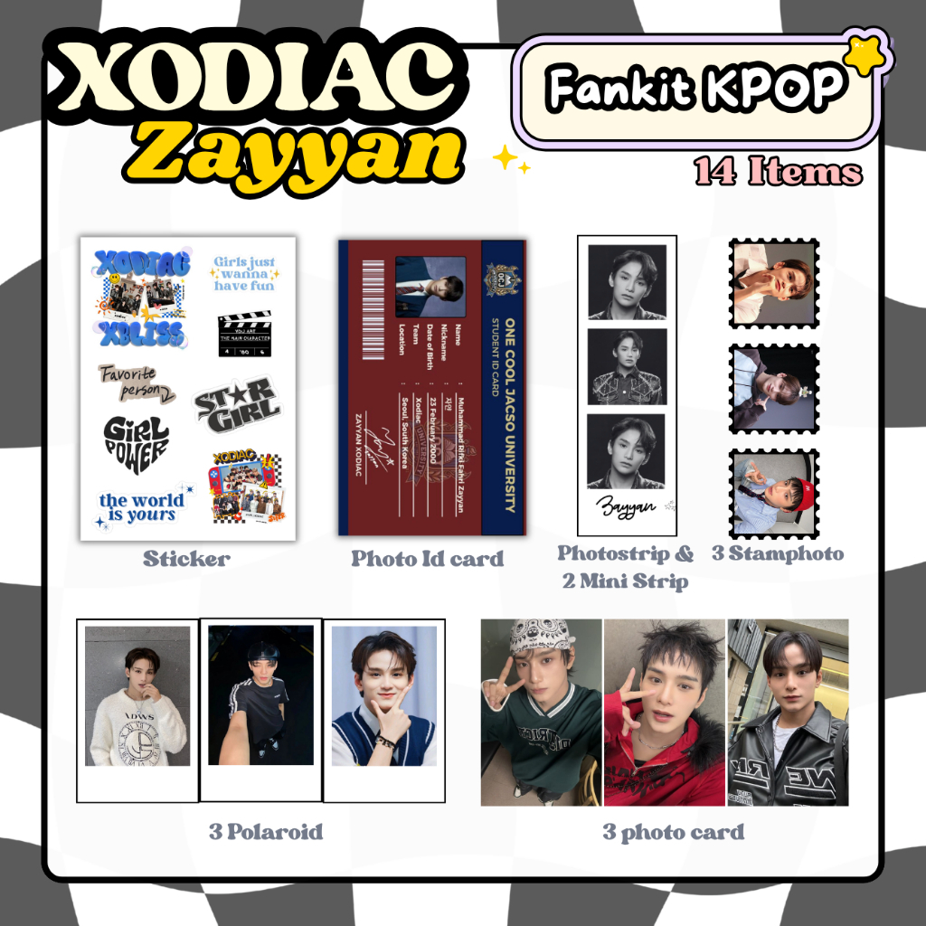 FANKIT XODIAC 14 Item | GIFT Box Idol Kpop | Hampers XODIAC Kpop