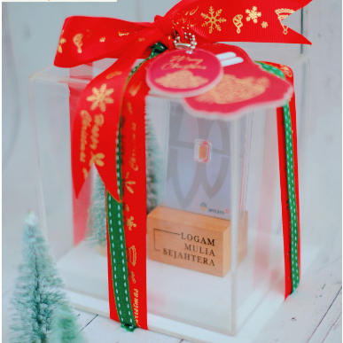 HAMPERS BOX ACRYLIC TRANSPARANT/HAMPERS LOGAM MULIA/HAMPERS EMASKU
