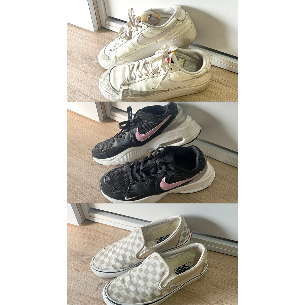 Preloved Sepatu Original Nike Air Nike Blazer Platform Checkerboard Khaki Cream Nego
