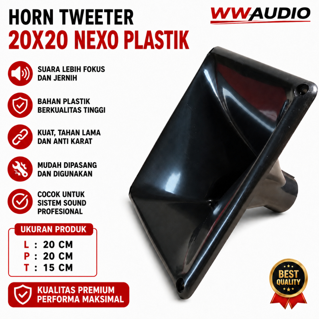 HORN TWEETER 20X20 NEXO PLASTIK PVC KHUSUS DRAT