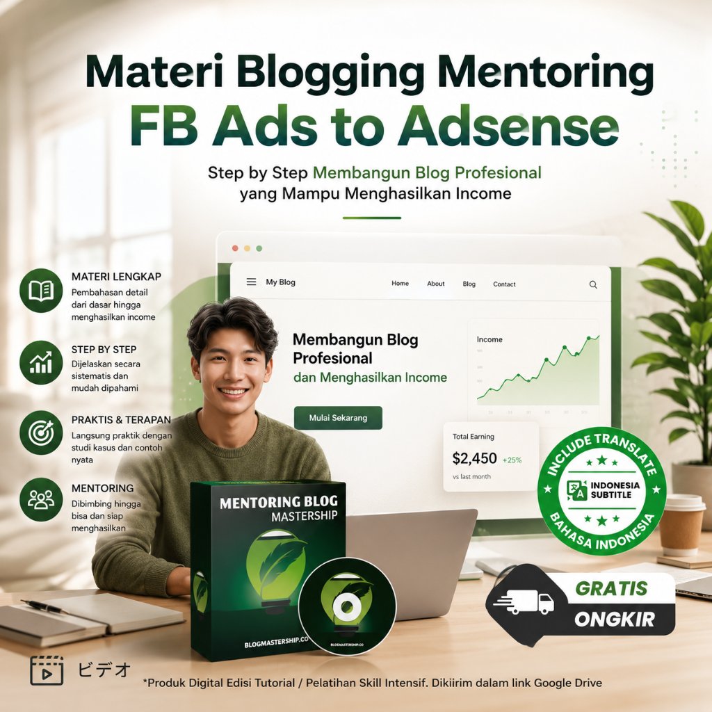 Materi Blogging Mentoring F-B Ads to Adsense - Step by Step Membangun Blog Profesional Income Puluha