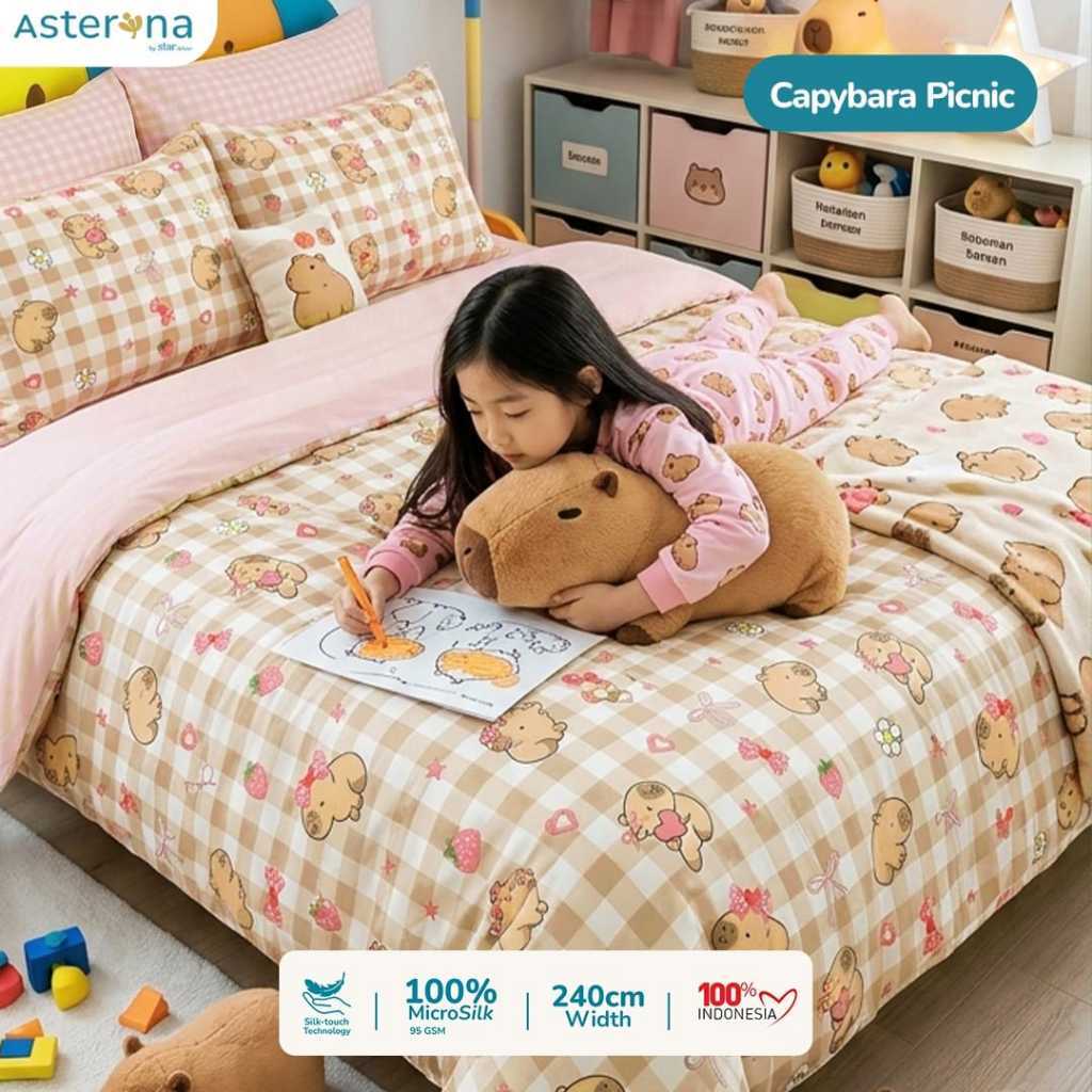 PROMO Sprei Set Karakter Sanrio Series microsilk cinamoroll ||melody||kuromi||shincan|| minie mouse