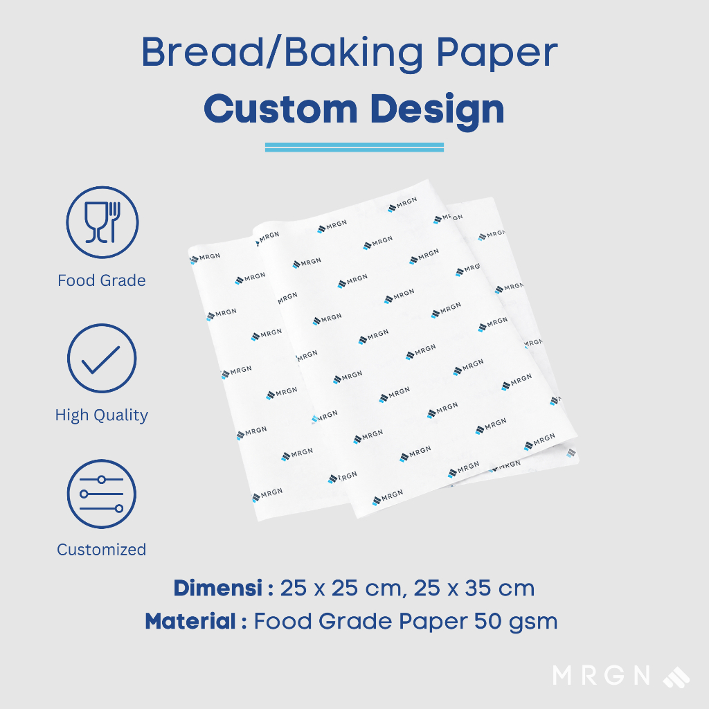Food Paper Custom Food Grade | Kertas Alas & Pembungkus Makanan