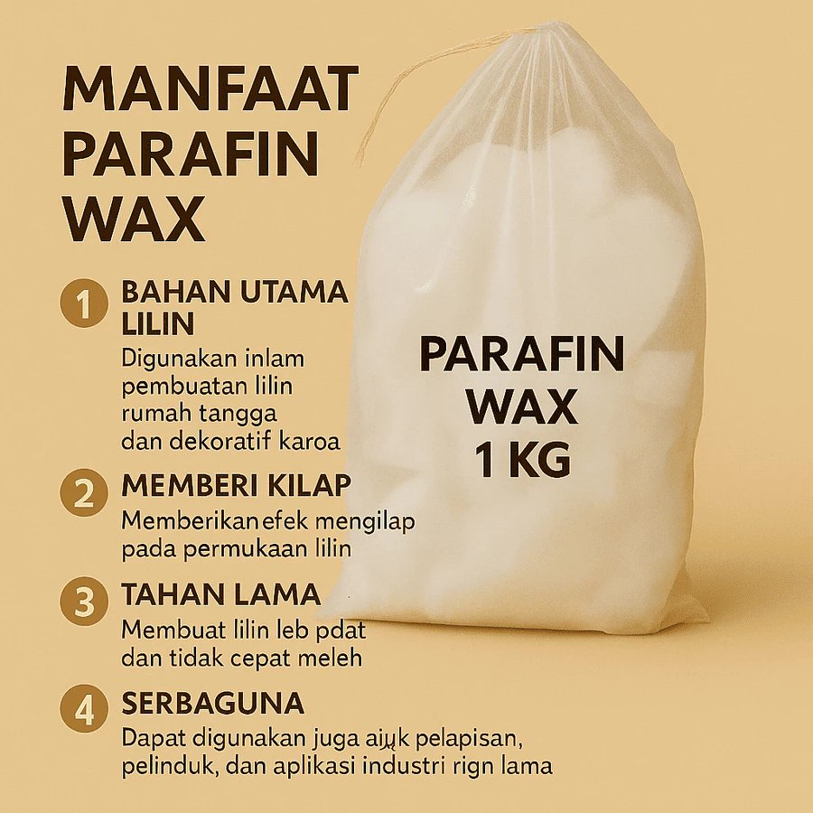Parafin Wax 1 KG / Lilin Parafin - Lilin Padat - Bahan Pembuatan Lilin