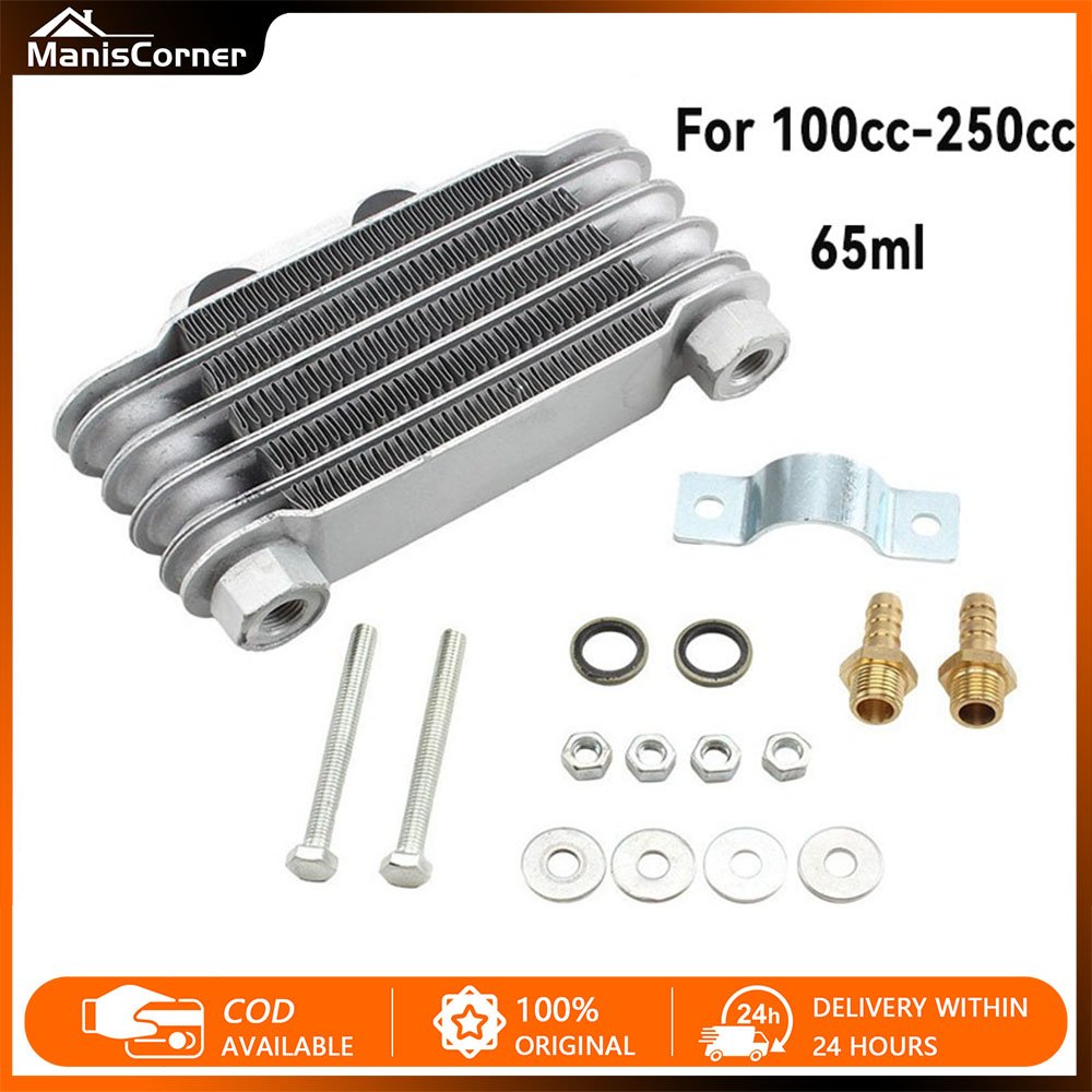 Pengganti Radiator Oli Mesin 5 Baris - Aluminium Tahan Lama Efisien untuk Motor For 100-250cc 65ml