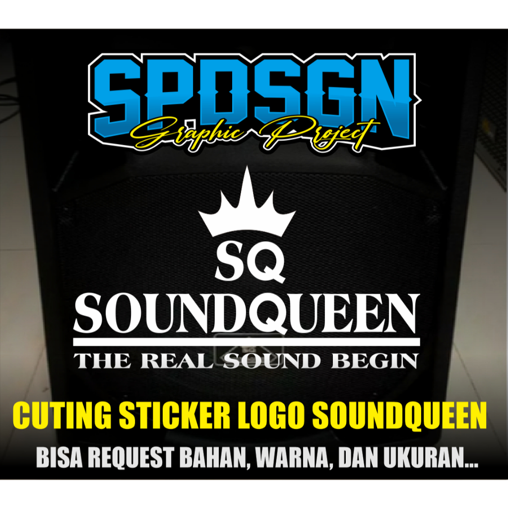 Cutting Sticker Logo Sound Quenn Hardcase Box Sound